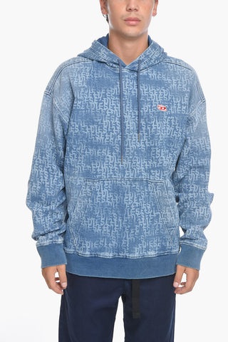 D-UM-RIB-NE Denim Hoodie Sweatshirt