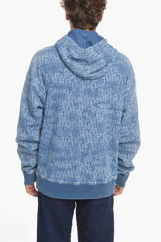 D-UM-RIB-NE Denim Hoodie Sweatshirt