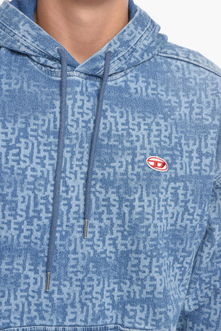 D-UM-RIB-NE Denim Hoodie Sweatshirt