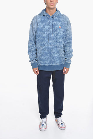 D-UM-RIB-NE Denim Hoodie Sweatshirt