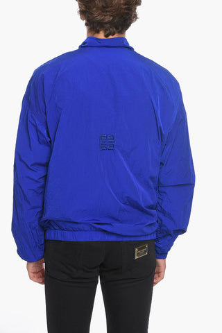 Zip-up Windbreaker with Embroidered Logo