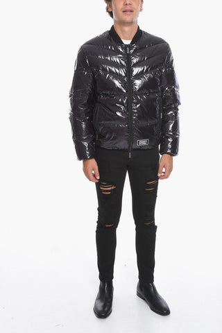 Piumino in Nylon con Patch Logo