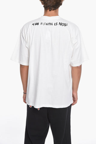 Cotton Crew-Neck T-shirt with Embossed Logo