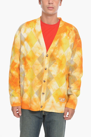 Cardigan K-ADDICE in Lana con Fantasia a Quadri
