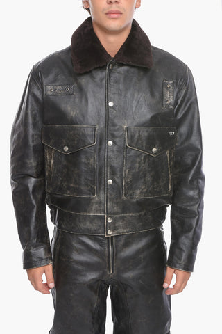 L-MUDDY Lambskin Jacket with Vintage Effect