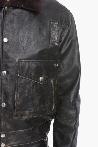 L-MUDDY Lambskin Jacket with Vintage Effect