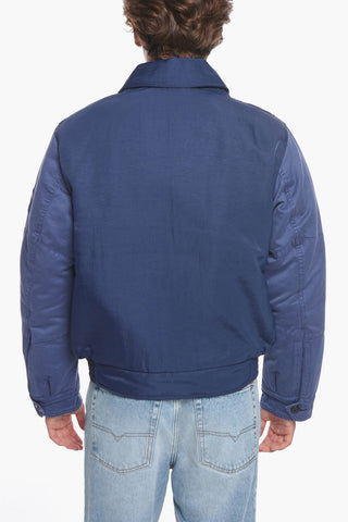 W-MANFRED Denim Puffer Jacker with Logo Patch