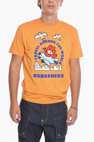Printed Short Sleeved Crewneck T-Shirt