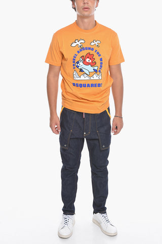 Printed Short Sleeved Crewneck T-Shirt