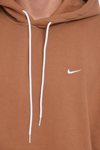 Felpa Hoodie in Cotone Felpato con Tasca a Toppa