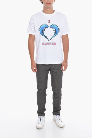 Dolphins Printed Crew-neck T-Shirt