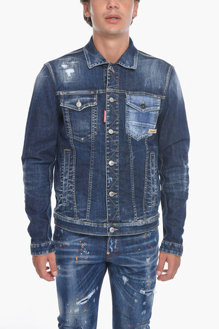 Giubbotto In Jeans Effetto Vintage
