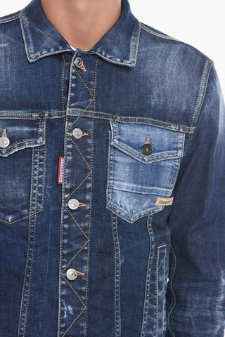 Giubbotto In Jeans Effetto Vintage