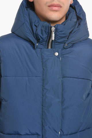 Giubbotto Bomber imbottito in Nylon con Stampa Logo