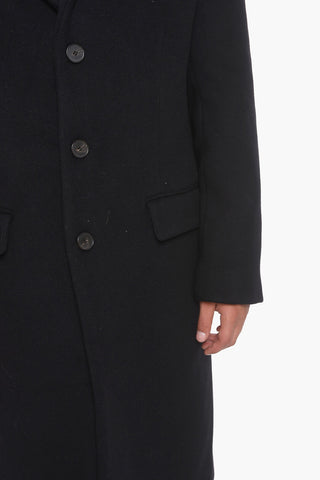 Virgin-wool Blend SIngle-breasted Coat