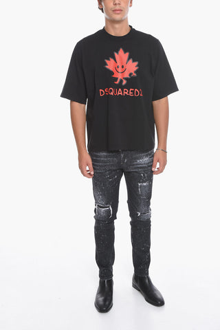 Crewneck Short Sleeved T-Shirt With Printed Logo