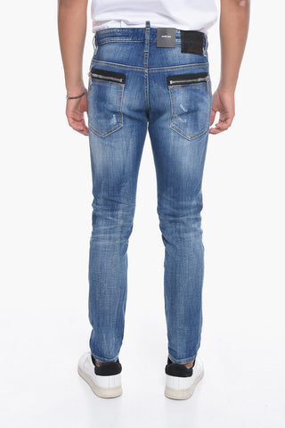 Distressed Effect Printeed SKATER Jeans 16 cm