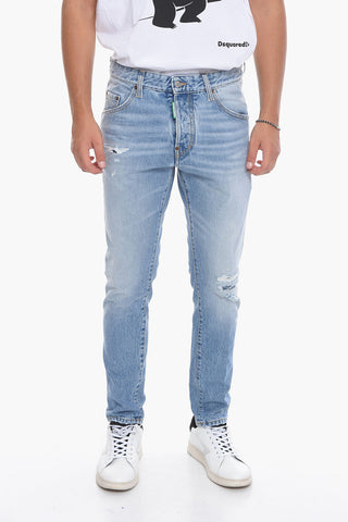Distressed SKATER Denims with Stonewash Effect 16 cm