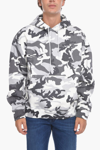 Felpa Hoodie Camouflage con Tasca a Toppa