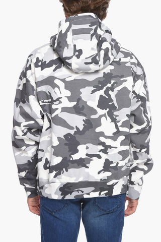 Felpa Hoodie Camouflage con Tasca a Toppa