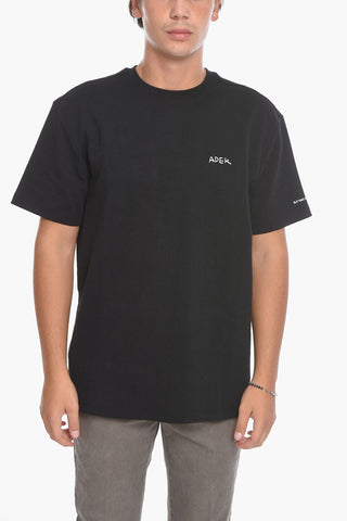 Cotton Crew-Neck T-shirt with Contrast Print