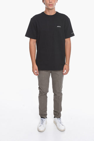 Cotton Crew-Neck T-shirt with Contrast Print
