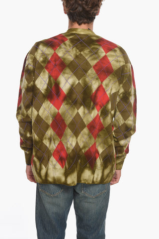 Cardigan K-ADDICE aus Wolle mit Karomuster