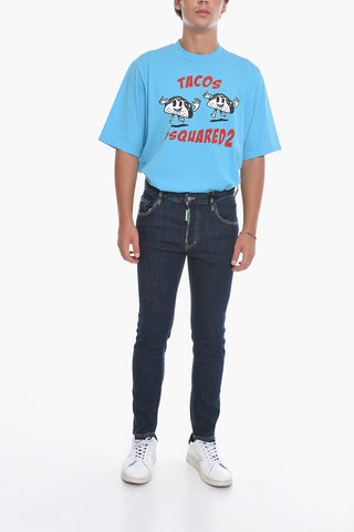ONE LIFE ONE PLANET Jeans SKATER FIT con Lavaggio Scuro 15cm