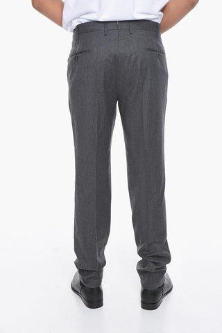 Pantaloni Super Slim Fit in Tinta Unita con Passanti