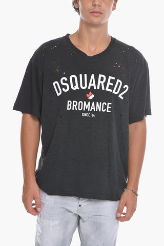 Crewneck Short Sleeved T-Shirt With Printed Logo