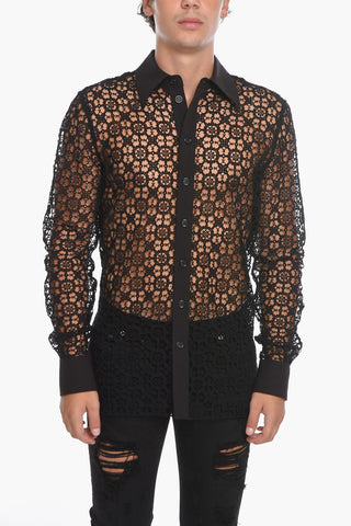 Cotton Macramé Shirt