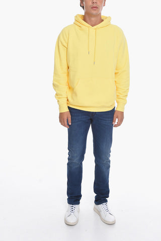 Solid Color Hoodie with Printed Logo