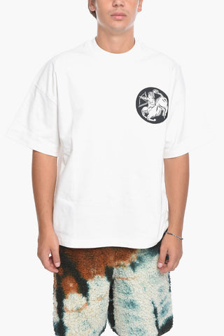 Crewneck T-shirt with Zodiac Patch