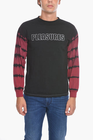 Acid Wash Effect Long Sleeve Crew-neck T-Shirt