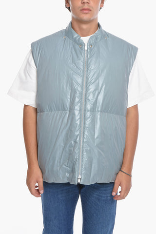 Piumino Puffer in Nylon con Cappuccio Removibile