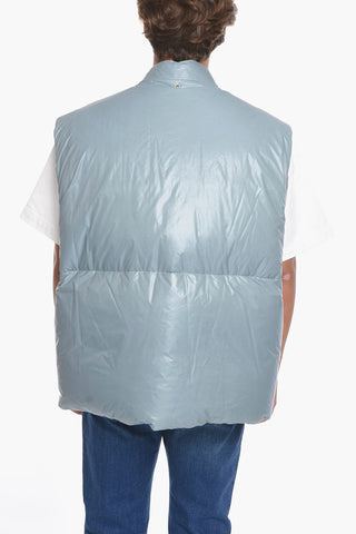 Piumino Puffer in Nylon con Cappuccio Removibile