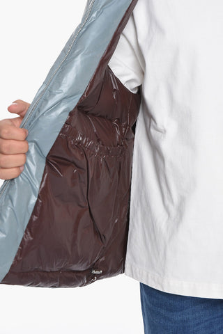 Piumino Puffer in Nylon con Cappuccio Removibile