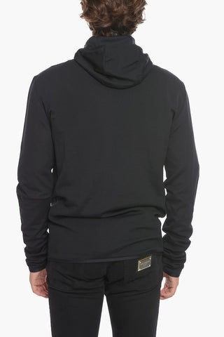 Jersey Half-zipped Hooded Sweatshirt