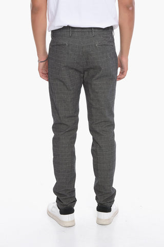 Districk Checked Single Pleat Casual Pants