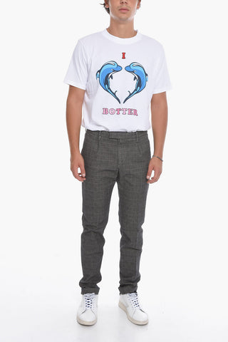 Districk Checked Single Pleat Casual Pants