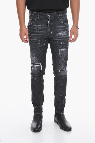5 Pocket SKATER FIT Denims with Crystals All-Over 16cm