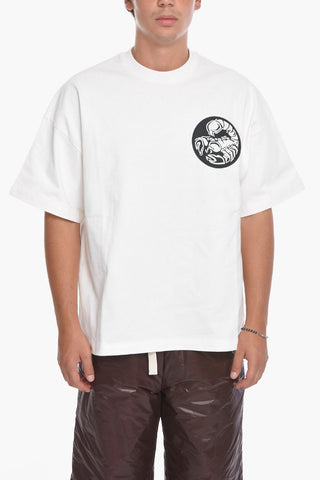 Crewneck T-shirt with Zodiac Patch