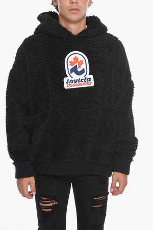 INVICTA Felpa Hoodie Teddy con Patch Logo