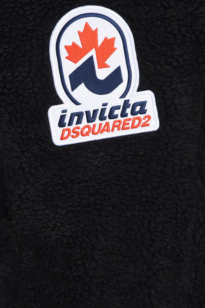 INVICTA Felpa Hoodie Teddy con Patch Logo
