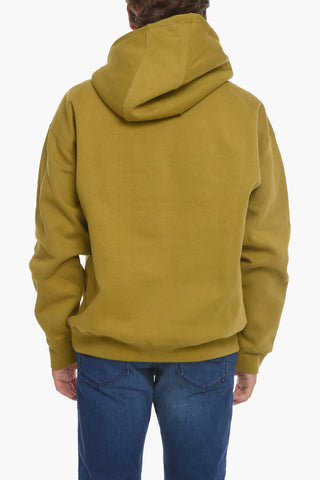 Fleeced-Cotton Hoodie With Patch Pocket