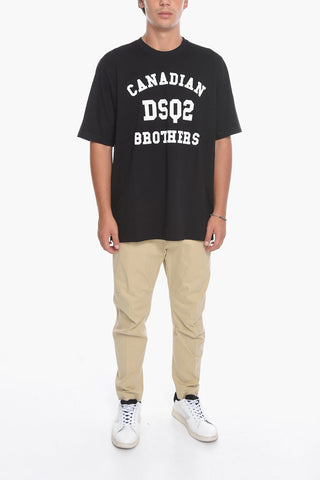 T-Shirt Giricollo A Maniche Corte Stampata