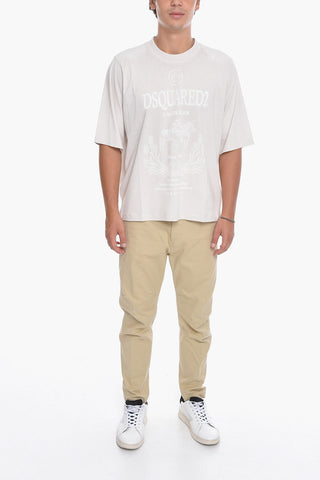 Printed Short Sleeved BEER Crewneck T-Shirt