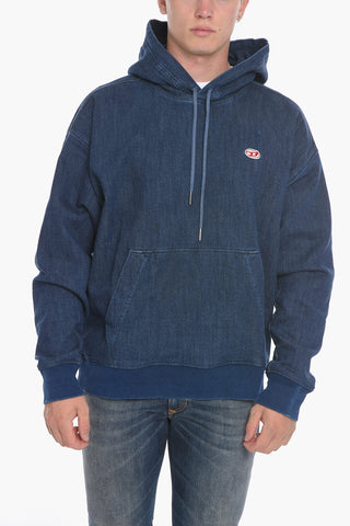 D-UM-RIB-NE FELPA Hoodie Sweatshirt with Embroiedered Logo