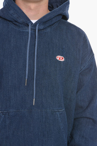 D-UM-RIB-NE FELPA Hoodie Sweatshirt with Embroiedered Logo