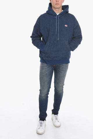 D-UM-RIB-NE FELPA Hoodie Sweatshirt with Embroiedered Logo